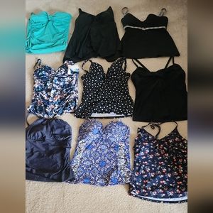 Lot of 9 womens swimsuit tops